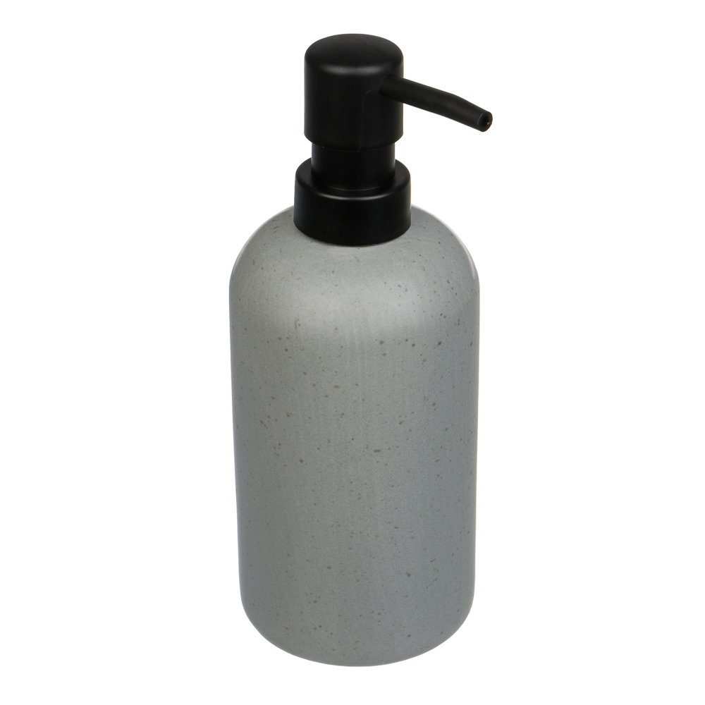 Диспенсер для жидкого мыла тм VETTA Сиена, 350мл, доломит, серый, 7,2x7,2x18,4см, арт.№ 463-565