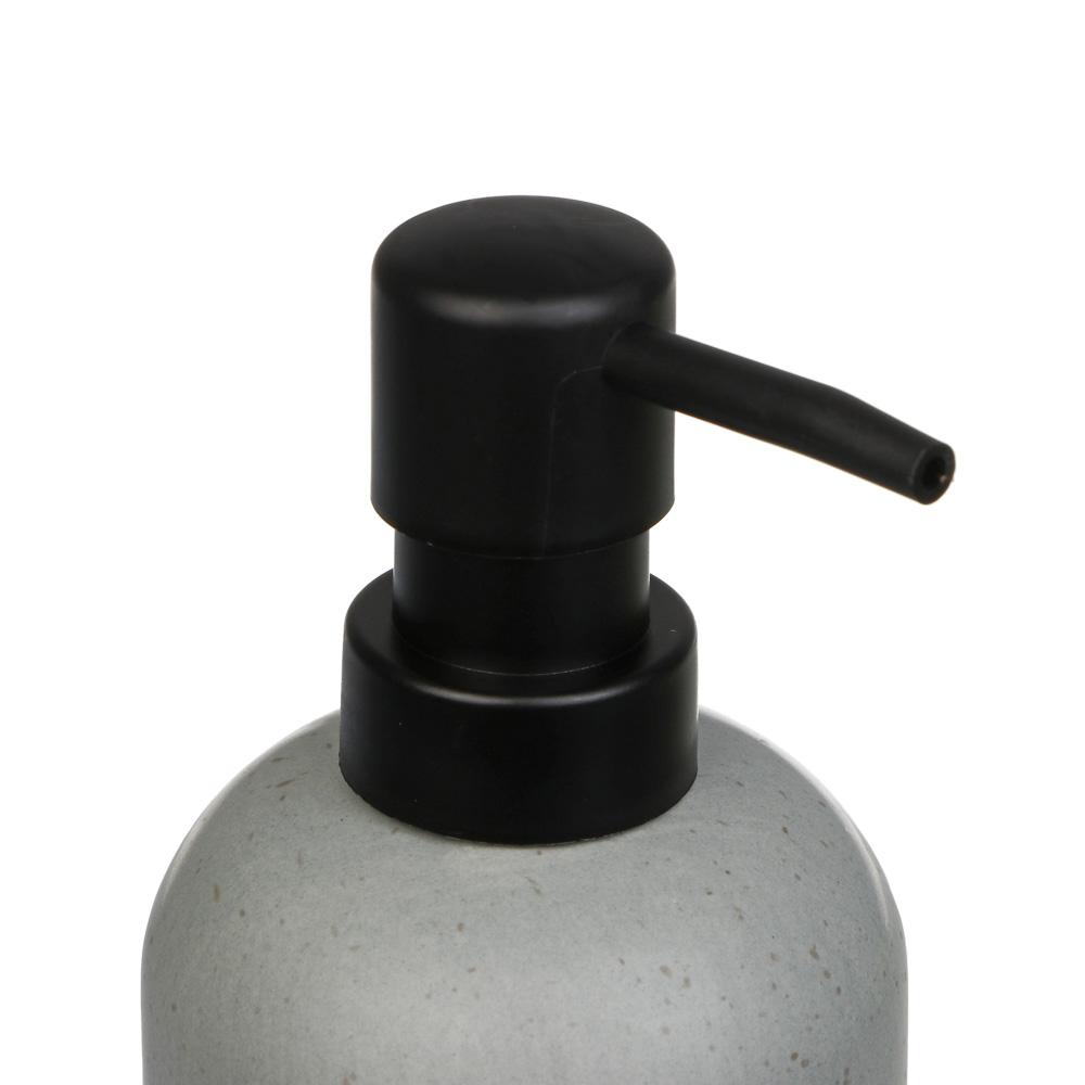 Диспенсер для жидкого мыла тм VETTA Сиена, 350мл, доломит, серый, 7,2x7,2x18,4см, арт.№ 463-565