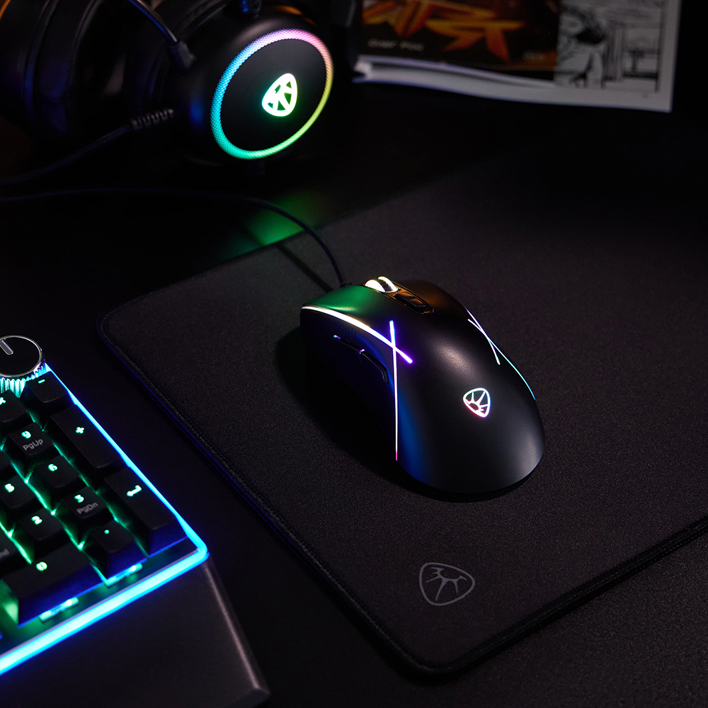 BY Игровая мышь проводная Rifle 7000dpi,7D,A725F,RGB,220см, арт.№ 405-051