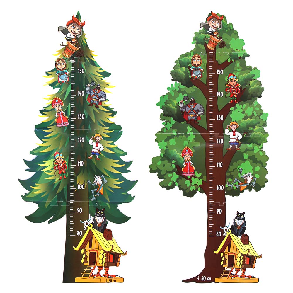 BY Сказки Наклейка-ростомер детская, ПЭВА, 150см, 2 дизайна, арт.№ 503-549