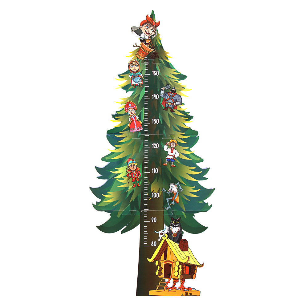 BY Сказки Наклейка-ростомер детская, ПЭВА, 150см, 2 дизайна, арт.№ 503-549