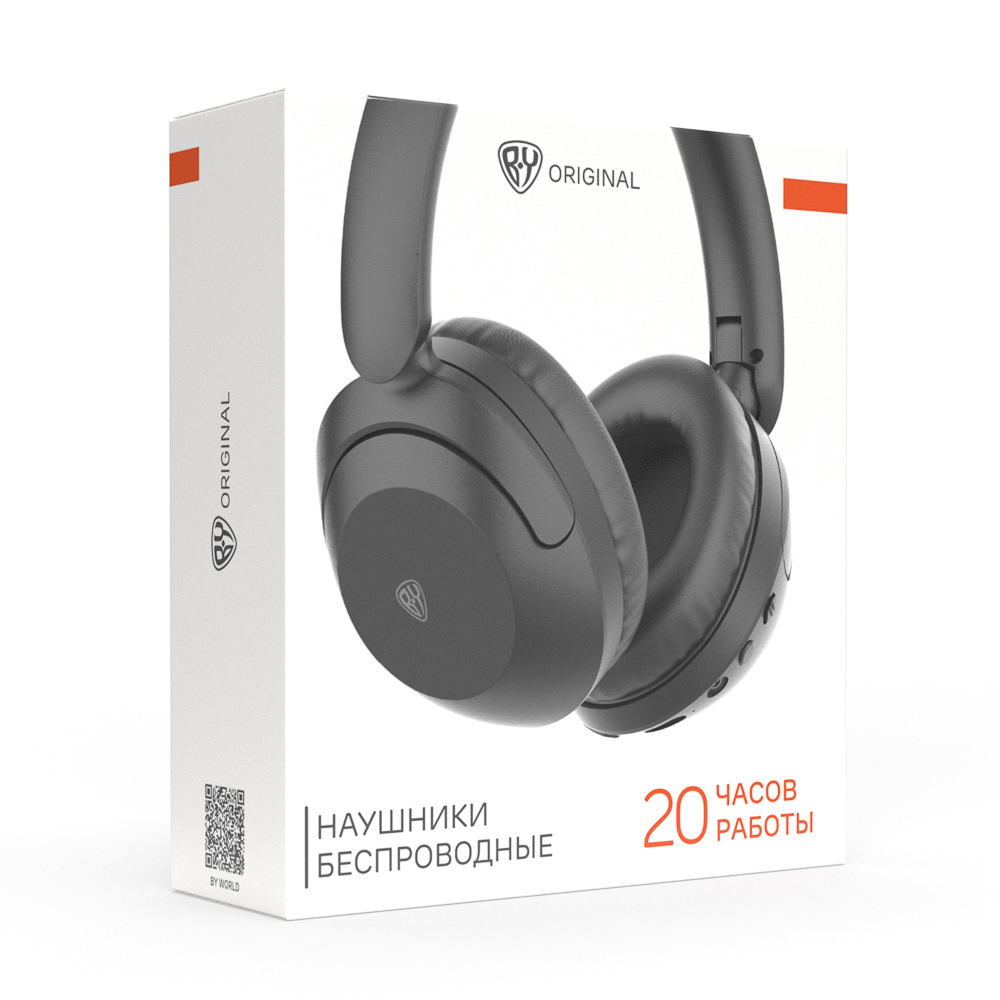 Наушники беспроводные полноразмерные BY FlexTunes, 400мАч, BT5.3, чёрный, арт.№ 410-097