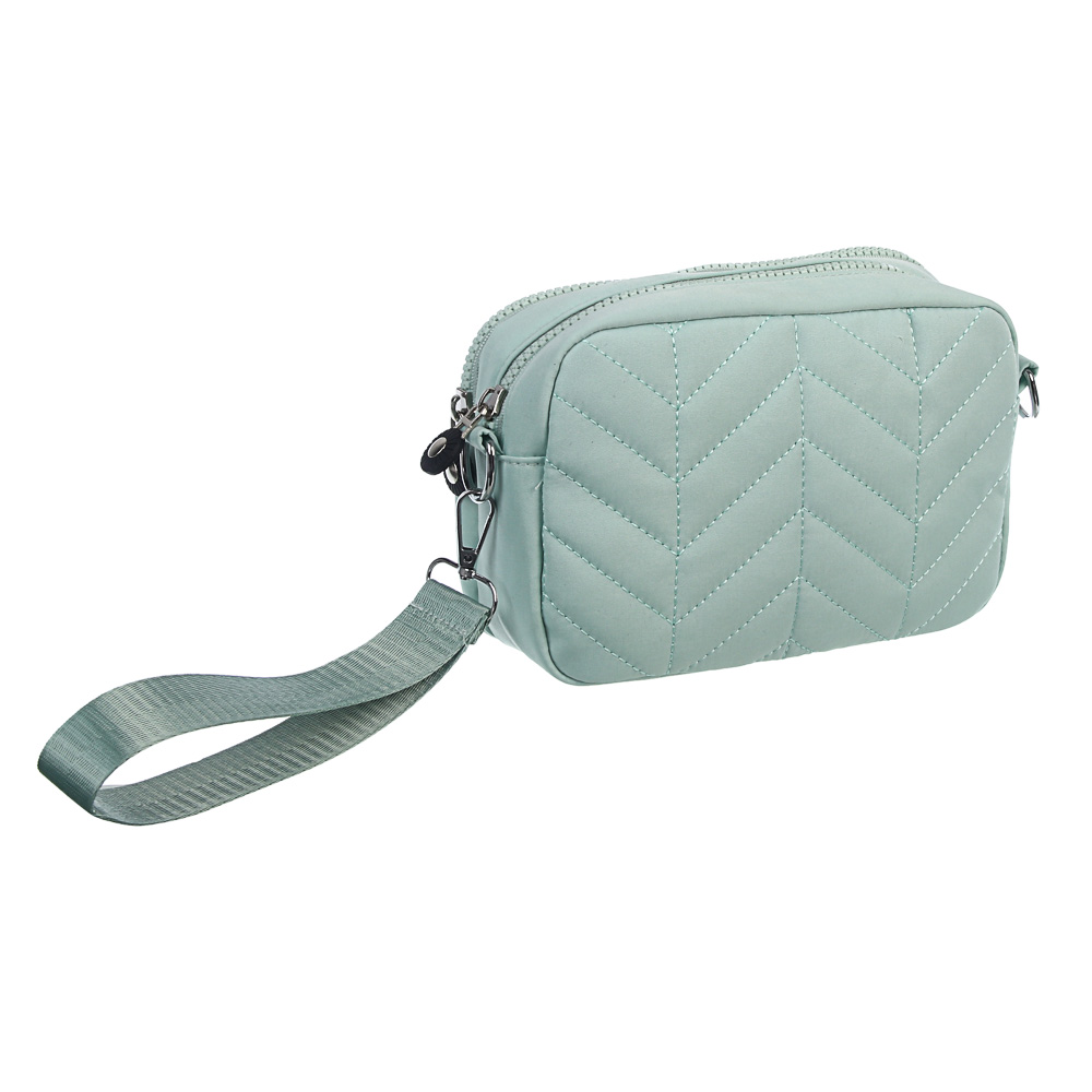 Сумка женская с 2-мя отделениями на длинном ремне тм ЮL Mint, полиэстер, 20х13х5,5см, 3 цвета, арт.№ 337-237
