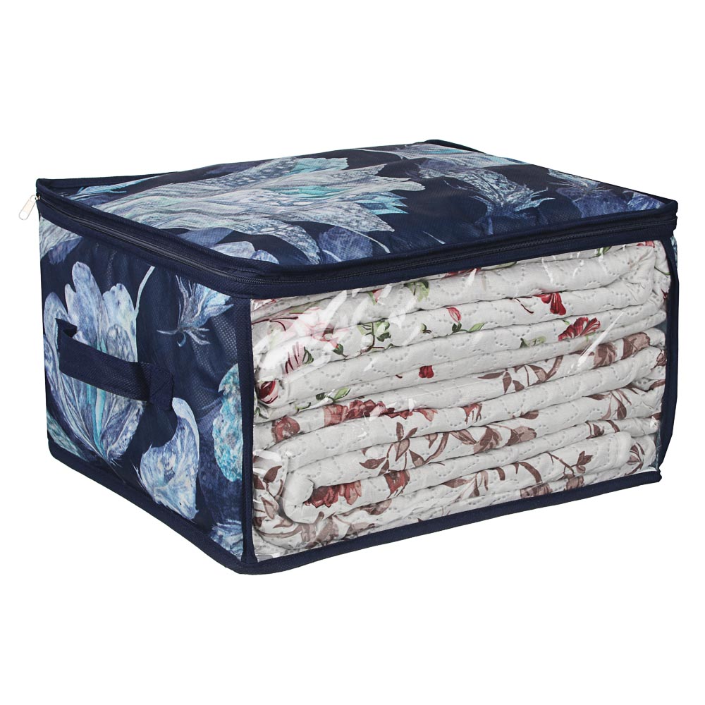 VETTA Санремо Кофр для белья на молнии с прозрачным окном, 35х30х20см, спанбонд, ПЕВА, 2 дизайна, арт.№ 457-509