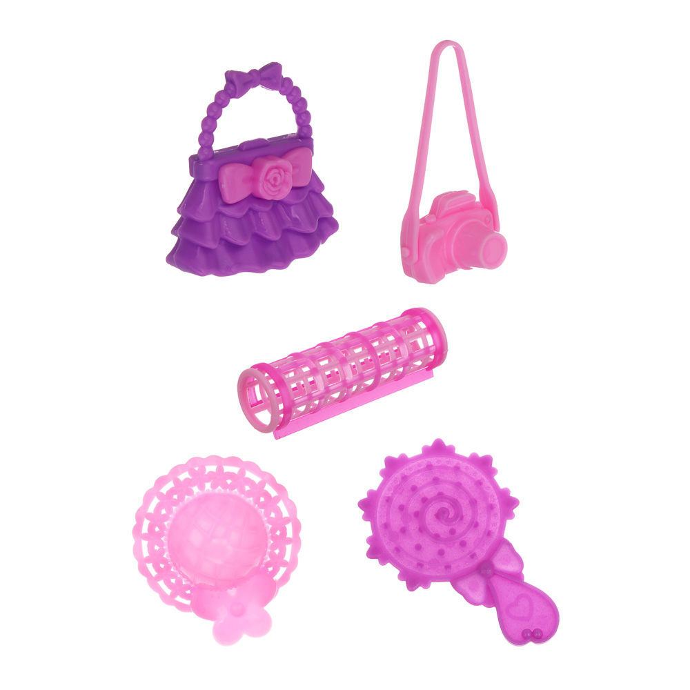 ИГРОЛЕНД Кукла 10 см с акс. в сундучке, 8 пр., PP, ABS 11,5х10х7,8 см, арт.№ 267-885