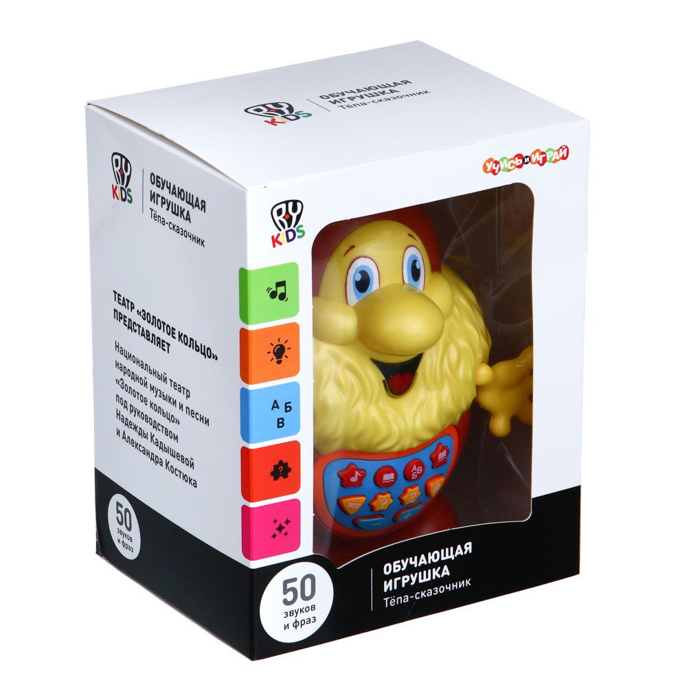 BY Игрушка обучающая "Тёпа-сказочник", свет, звук, 2АА, ABS, 9х18х12,5см, арт.№ 272-749
