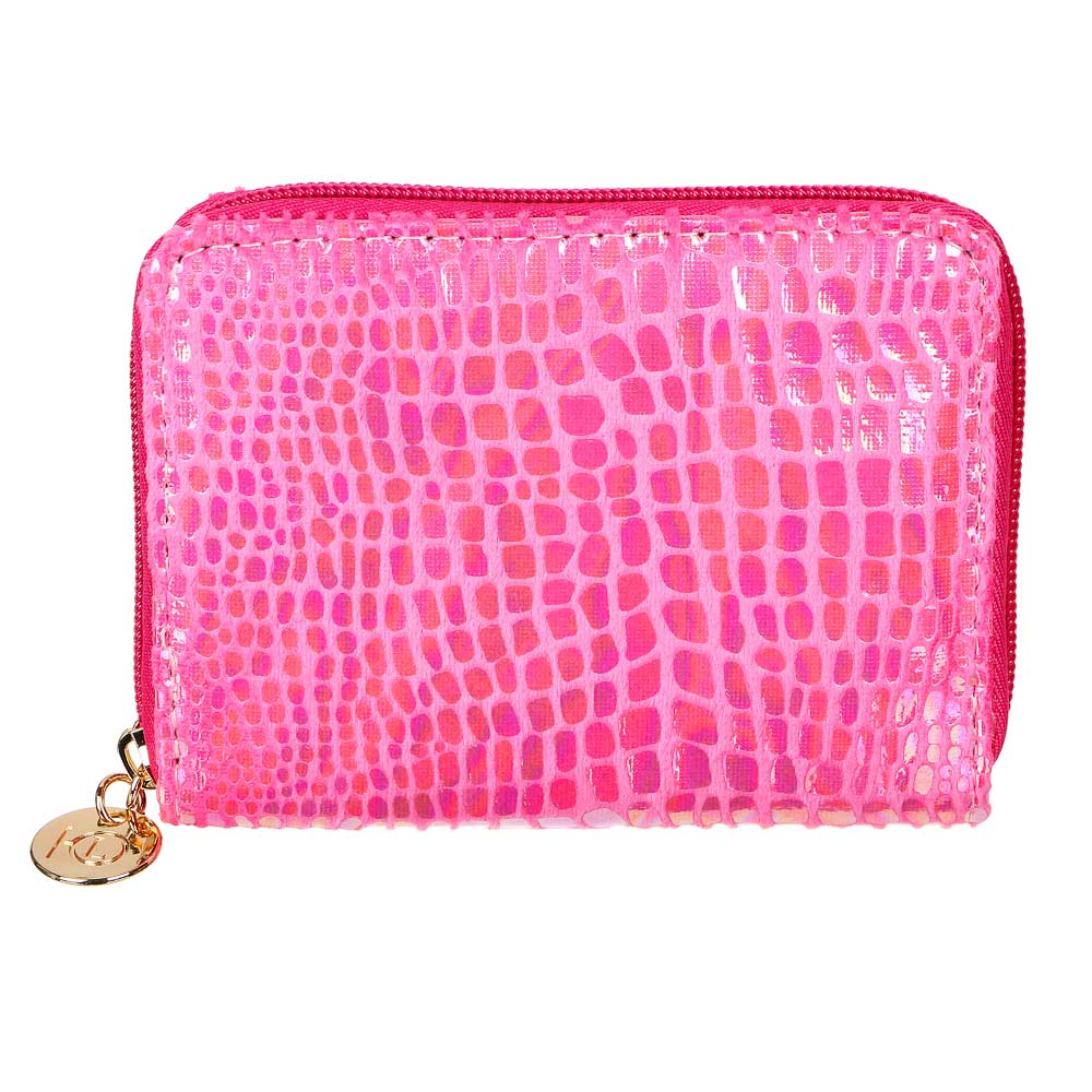 ЮL Кошелек женский на молнии, ПУ, полиэстер, 12,5х8см, 2 дизайна, КЖ22-12, арт.№ 303-931