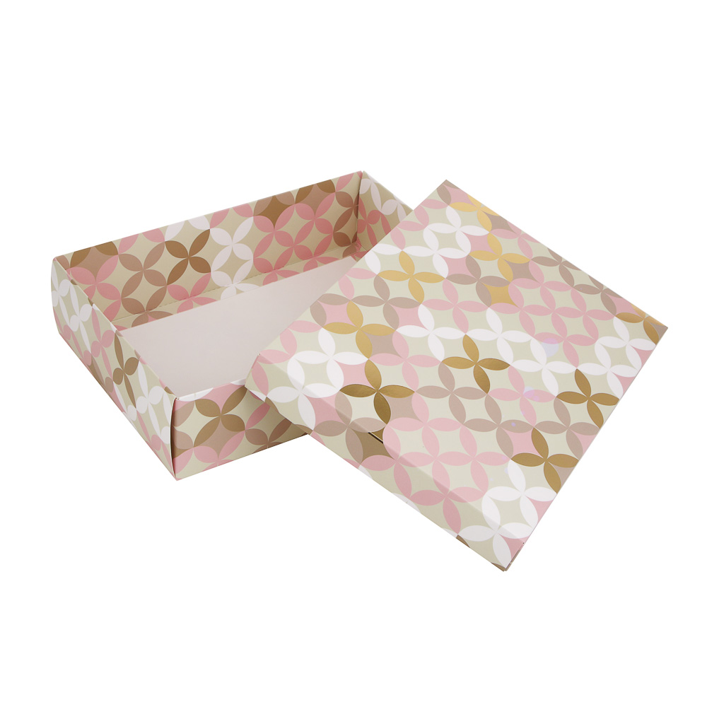 Коробка складная 27x20,5x6,8см, бумага, 4 дизайна, арт.№ 207-241