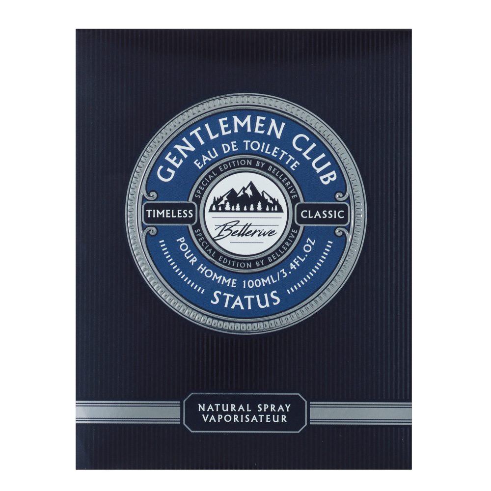 Туалетная вода мужская тм BELLERIVE Gentlemen club status, 100 мл, арт.№ 313-404