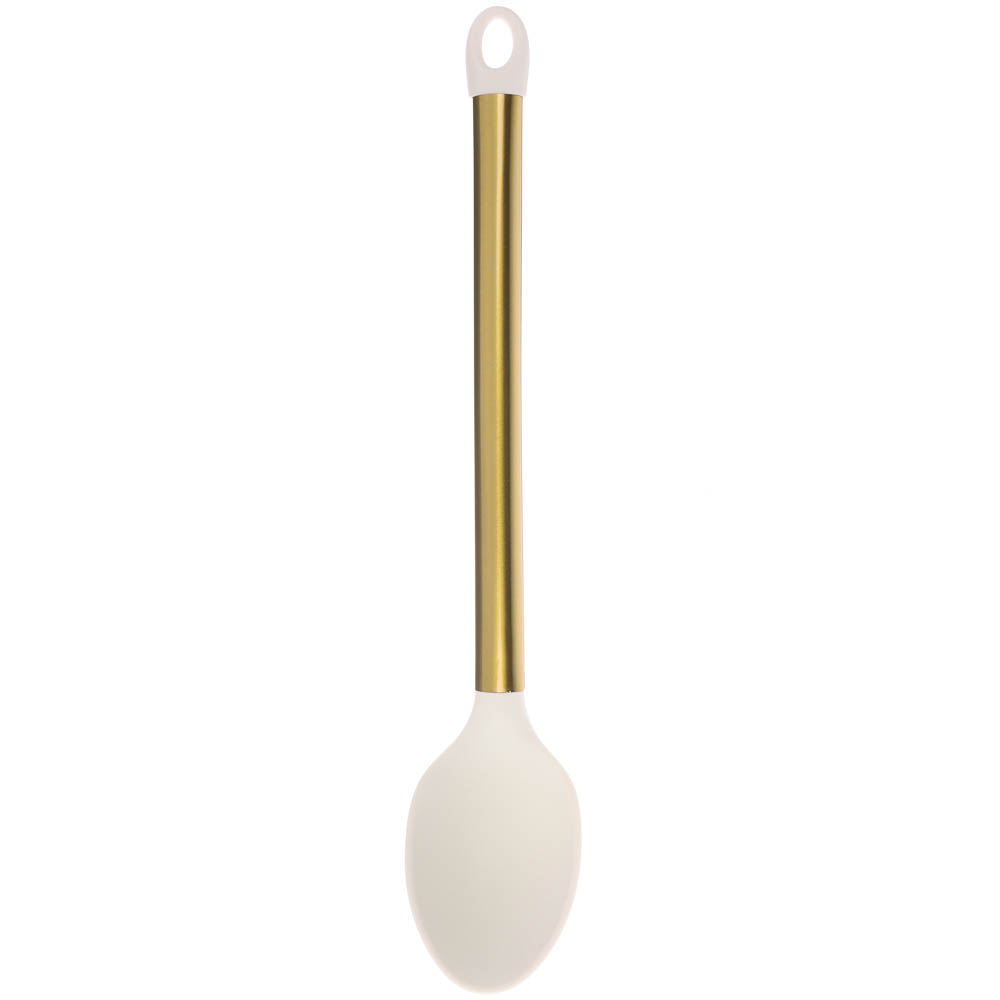 Ложка поварская тм SATOSHI Голд 33,7 см, силикон, нерж.сталь, арт.№ 881-365