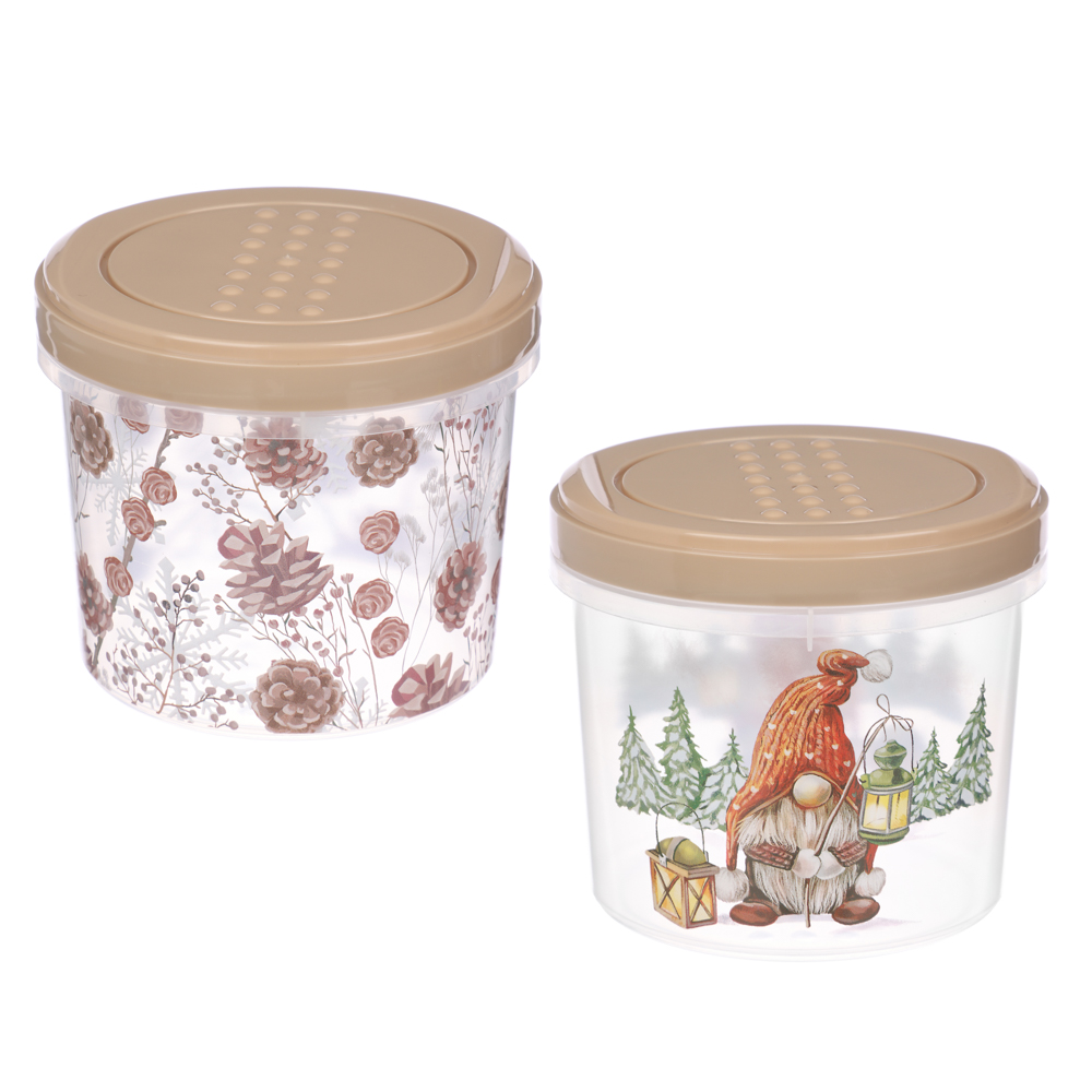 Шишки, Гном Банка с завинчивающейся крышкой 0,7л, пластик, 2 дизайна, арт.№ 861-466