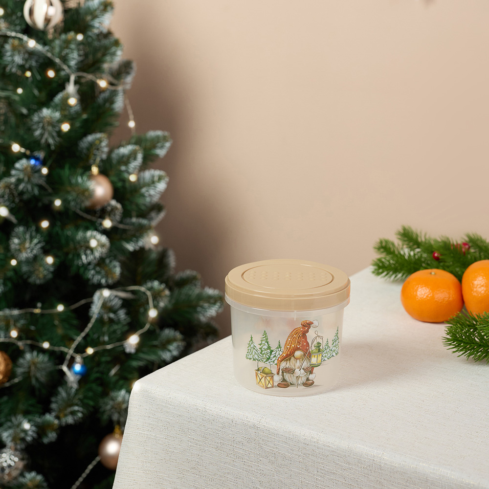 Шишки, Гном Банка с завинчивающейся крышкой 0,7л, пластик, 2 дизайна, арт.№ 861-466