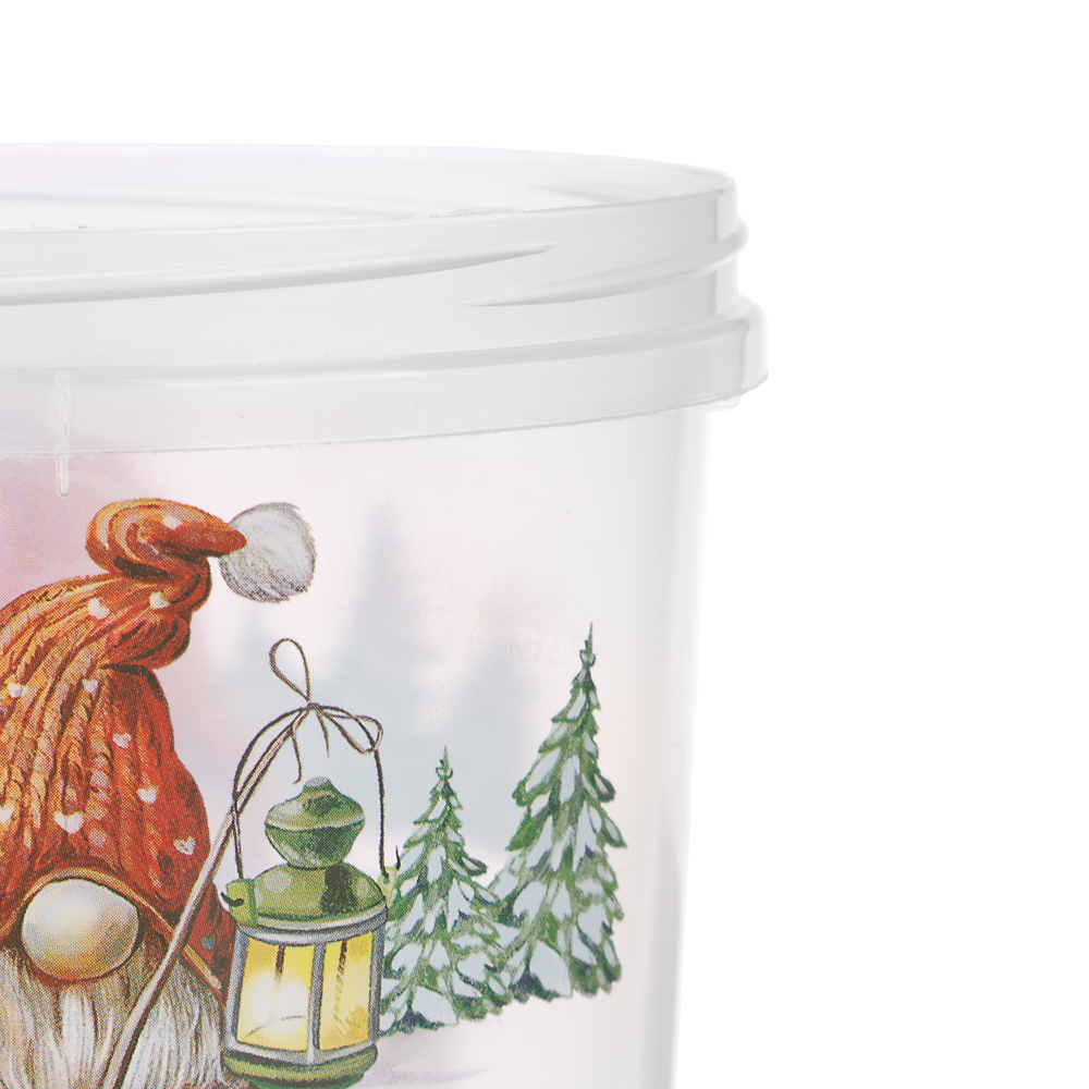 Шишки, Гном Банка с завинчивающейся крышкой 0,7л, пластик, 2 дизайна, арт.№ 861-466