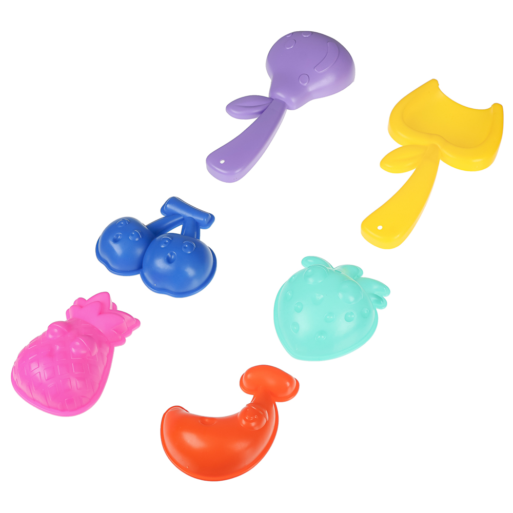 Набор для игры в песке, ИГРОЛЕНД, 6 предметов, пластик, для детей 3+, арт.№ 430-131