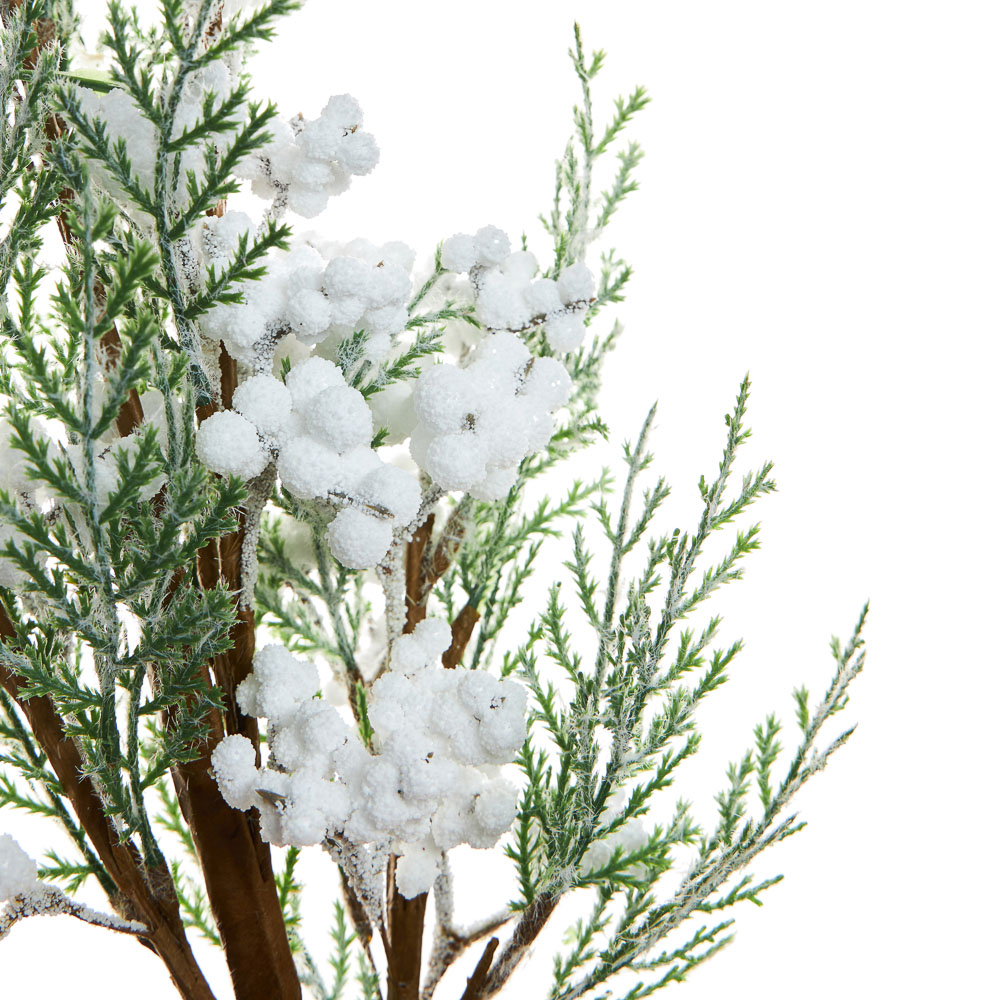 BY COLLECTION White Line Новогоднее украшение ветка 100см, арт.№ 488-117