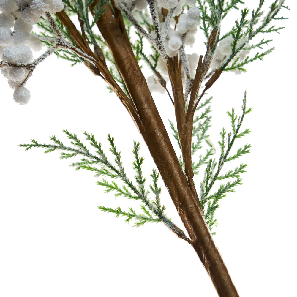 BY COLLECTION White Line Новогоднее украшение ветка 100см, арт.№ 488-117