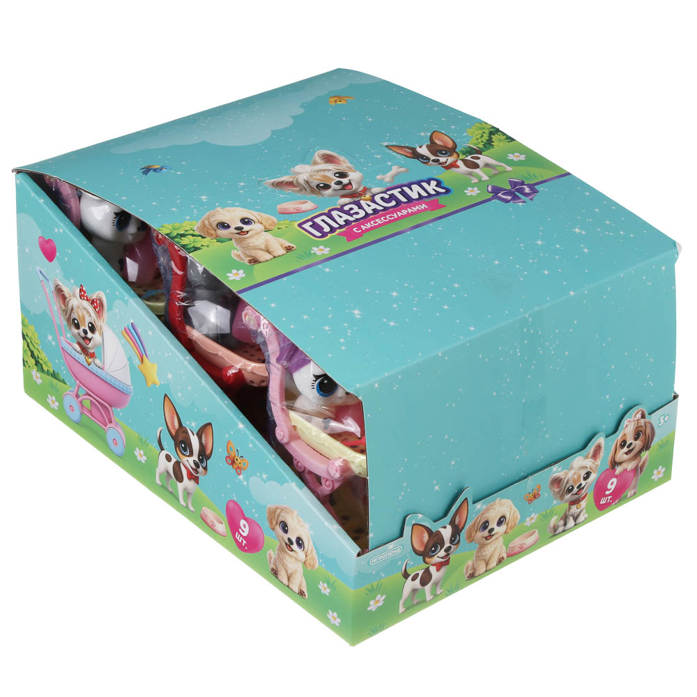 Питомец "Глазастик" с акс. в коляске, PP, ABS, тм ИГРОЛЕНД, 3+, арт.№ 258-125