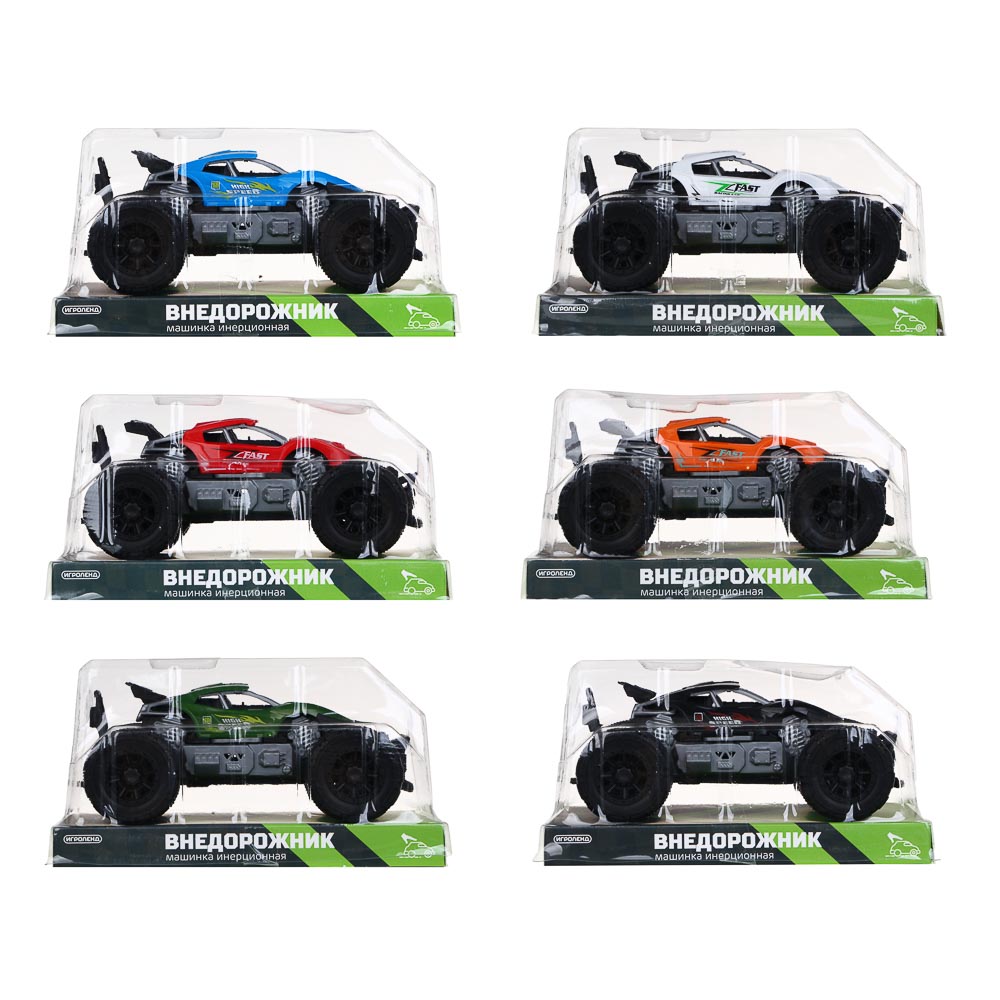 ИГРОЛЕНД Машинка Внедорожник, инерция, 18х10,5х10 см, 6 дизайнов, арт.№ 292-422