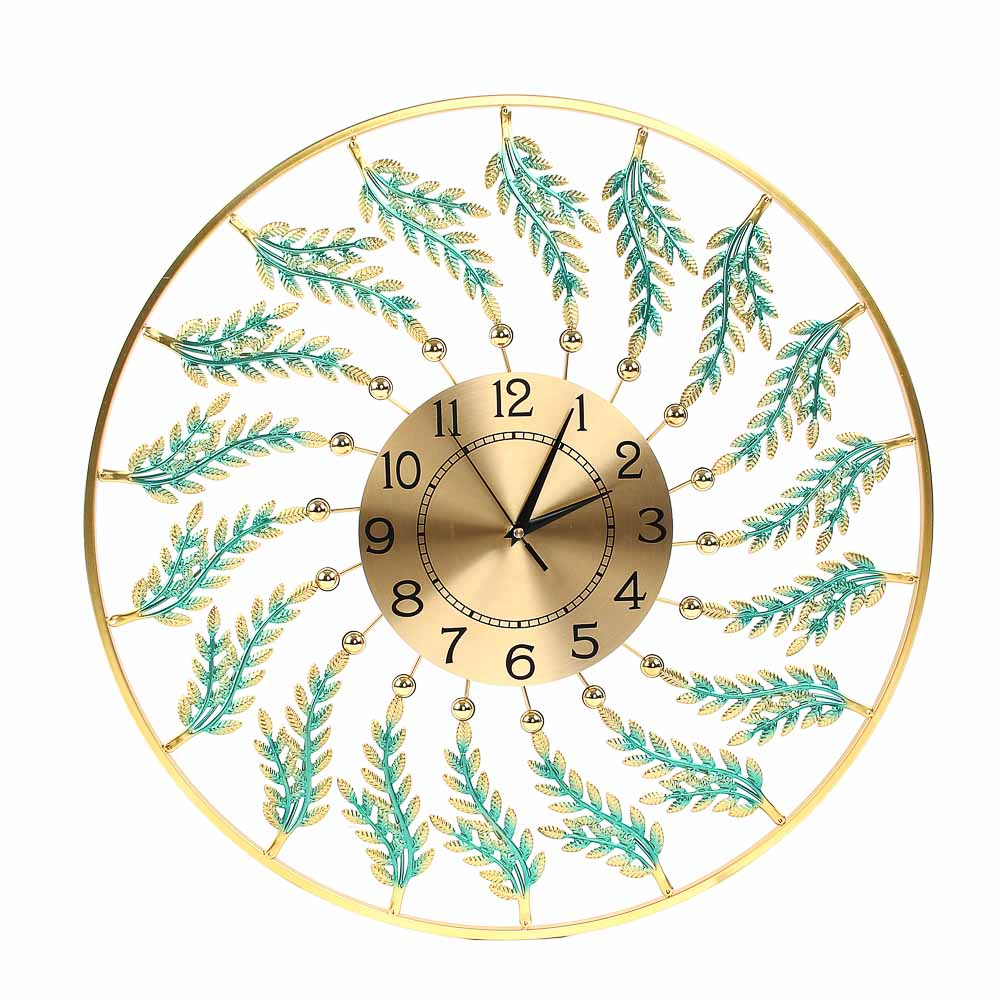 LADECOR CHRONO Часы настенные с декором в виде веточек, d22 см, 59x59см, металл, арт.№ 581-957