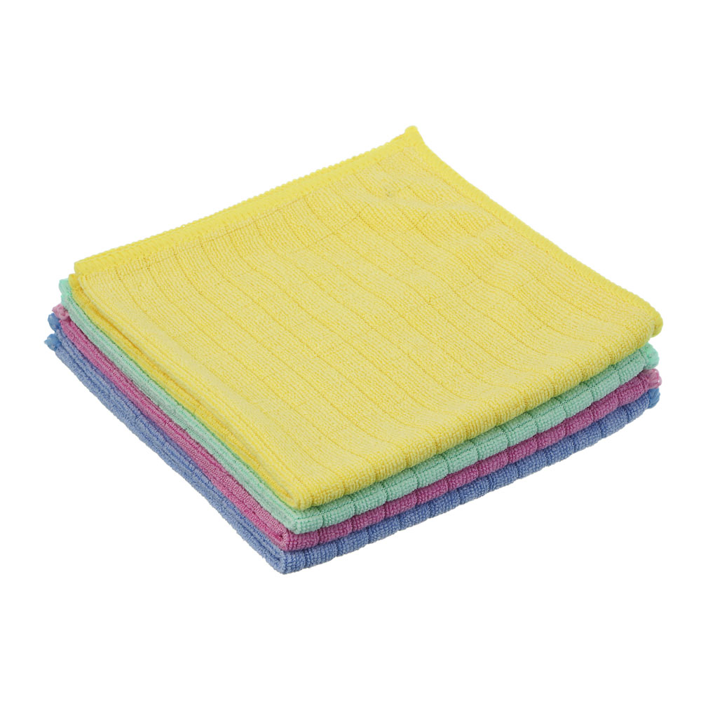 VETTA Салфетка из микрофибры в клетку, универсальная, 30х30см, 220г/кв.м. 4 цвета, арт.№ 448-080