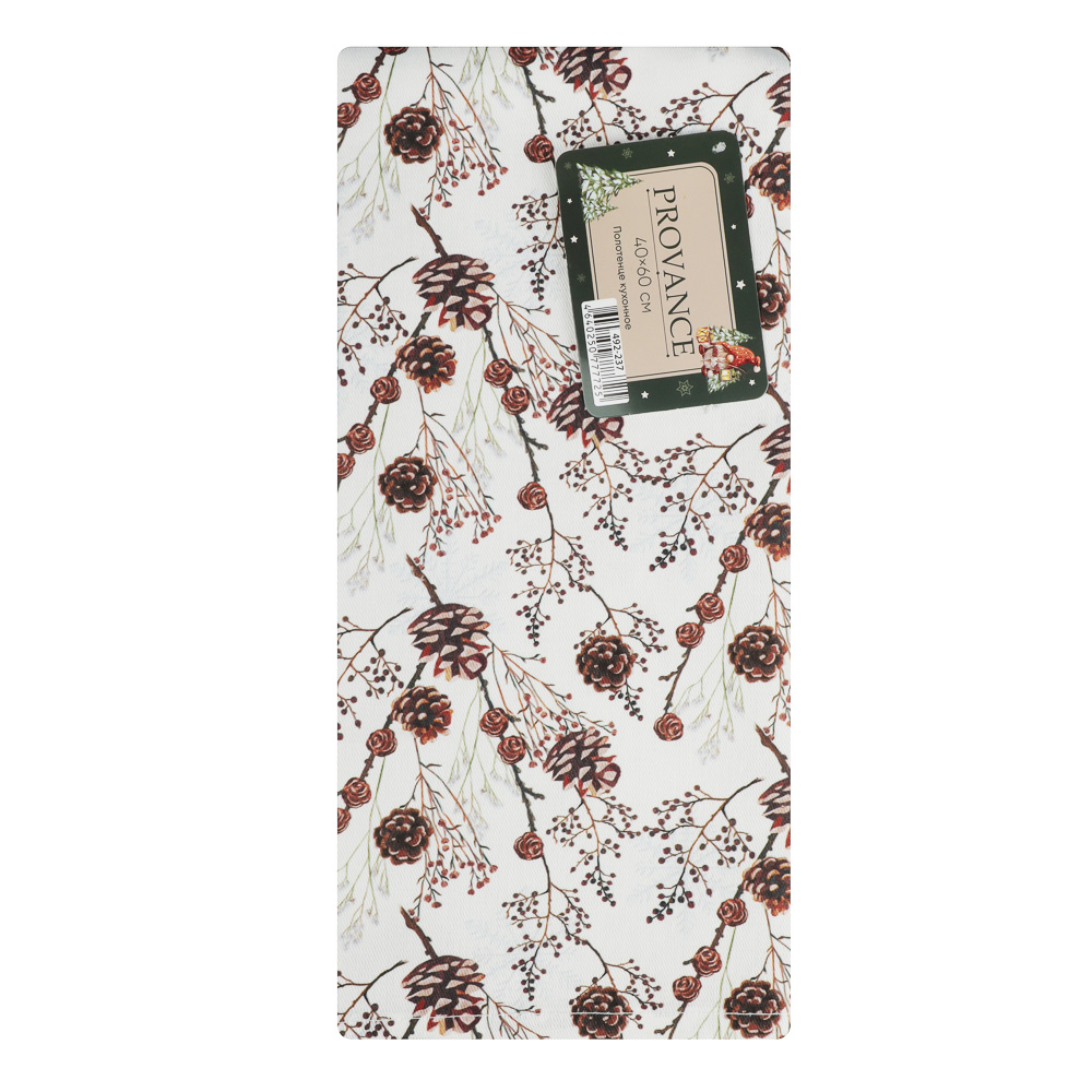 PROVANCE Фелиз Полотенце кухонное, 100% хлопок, 40х60см, шишки, арт.№ 492-237