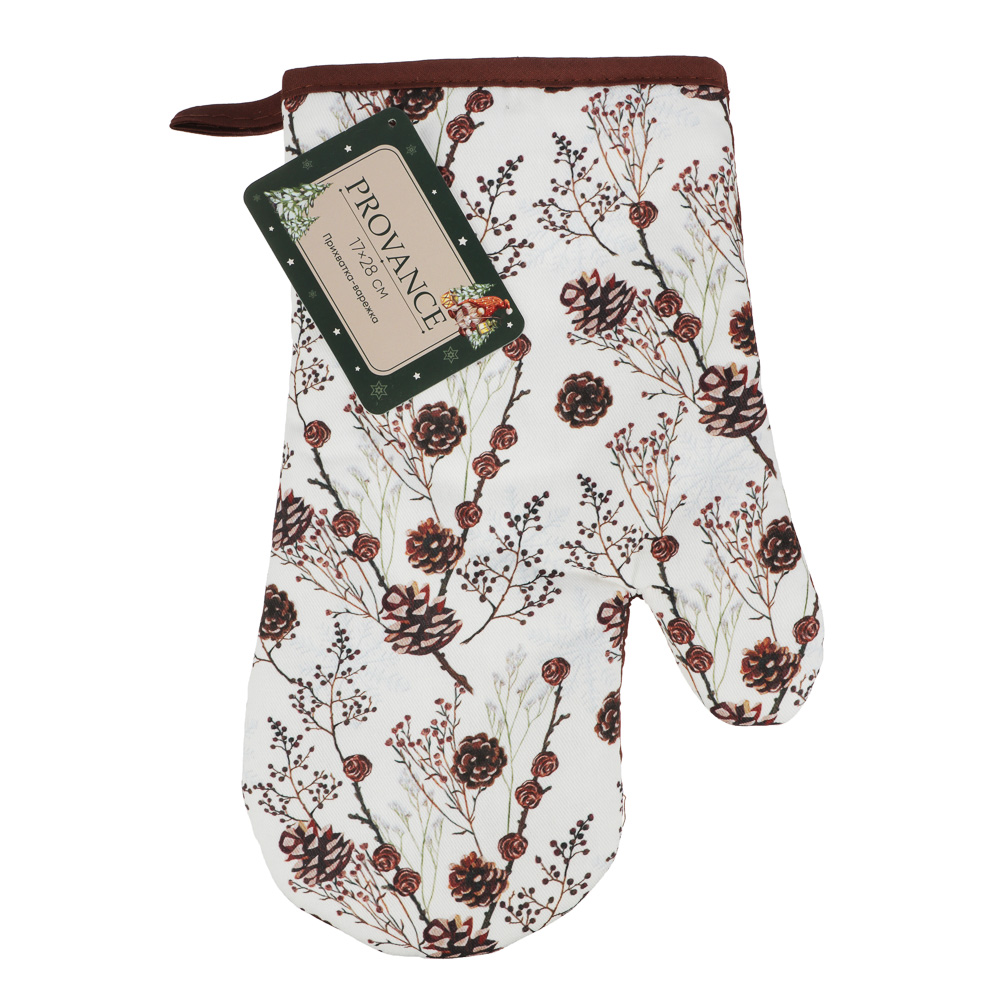 PROVANCE Фелиз Прихватка-варежка, 100% хлопок, 17х28см, шишки, арт.№ 492-239