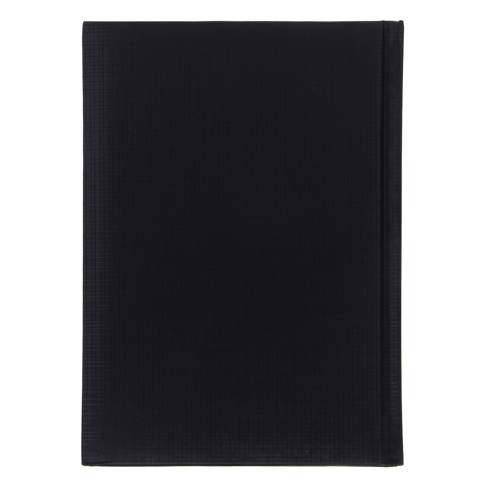 Ежедневник на 2025 "ТЕКСТУР" А5, 352 стр., твердая обложка с поролоном, фактурный бумвинил, черный, арт.№ 572-226