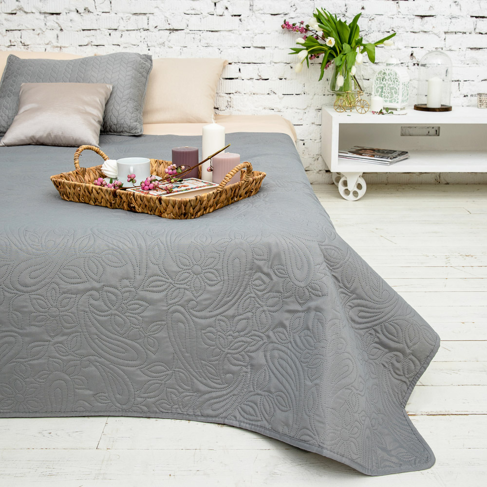 PROVANCE Покрывало стеганое 180х200см, 100% микрофибра, 2 цвета, арт.№ 486-060