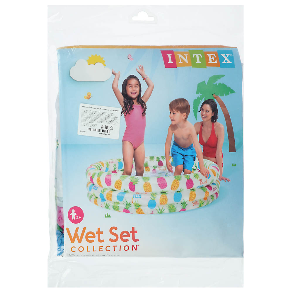 INTEX Бассейн 3 кольца, 132x28см, Рыба-шар, от 2 лет, 59431, арт.№ 359-289