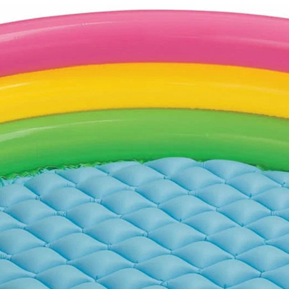 INTEX Бассейн детский "Цветные кольца", 147x33см, надувное дно, заплатка, от 2 лет, 57422NP, арт.№ 359-005