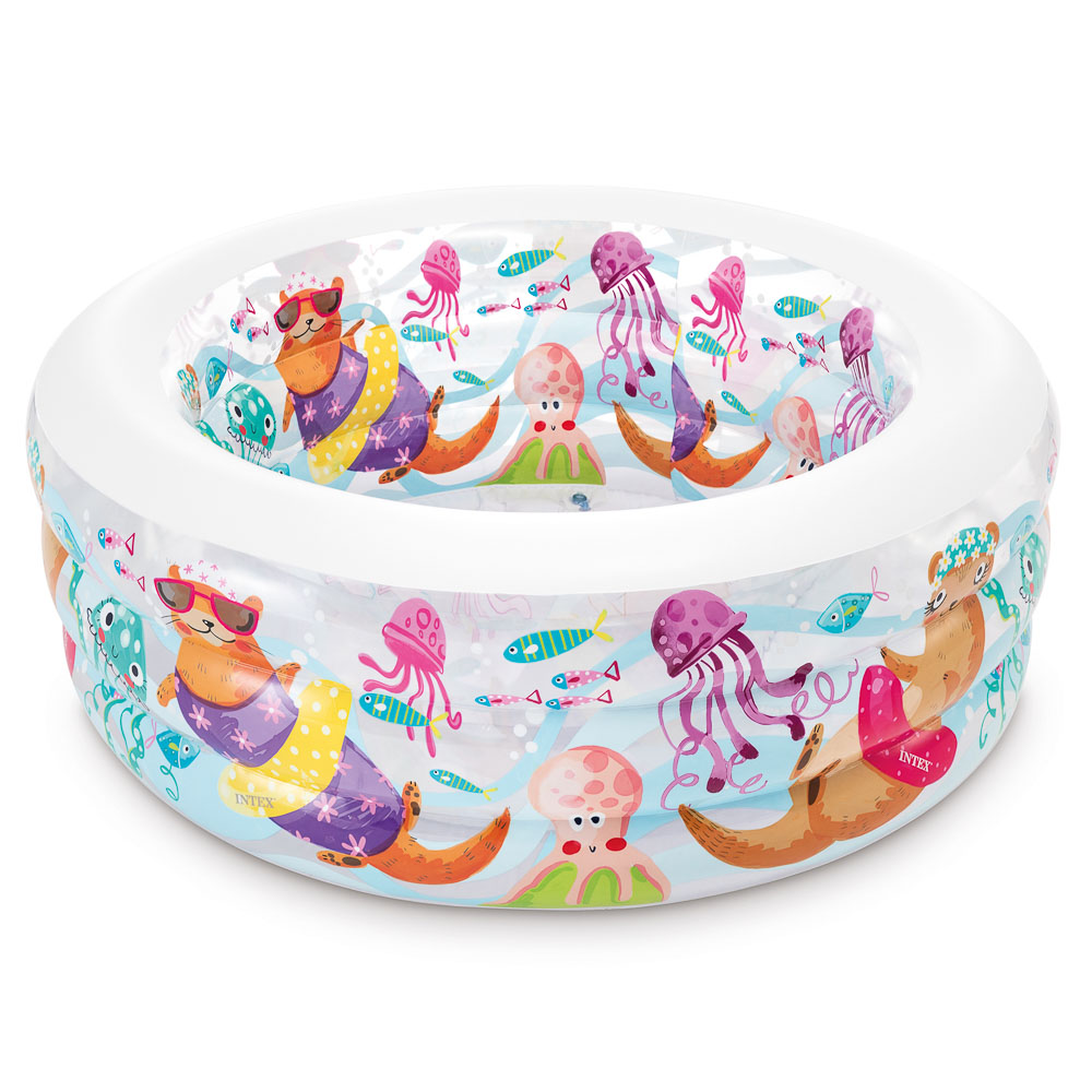INTEX Бассейн детский Аквариум, надувное дно, от 6 лет 152*56см 58480NP, арт.№ 359-309