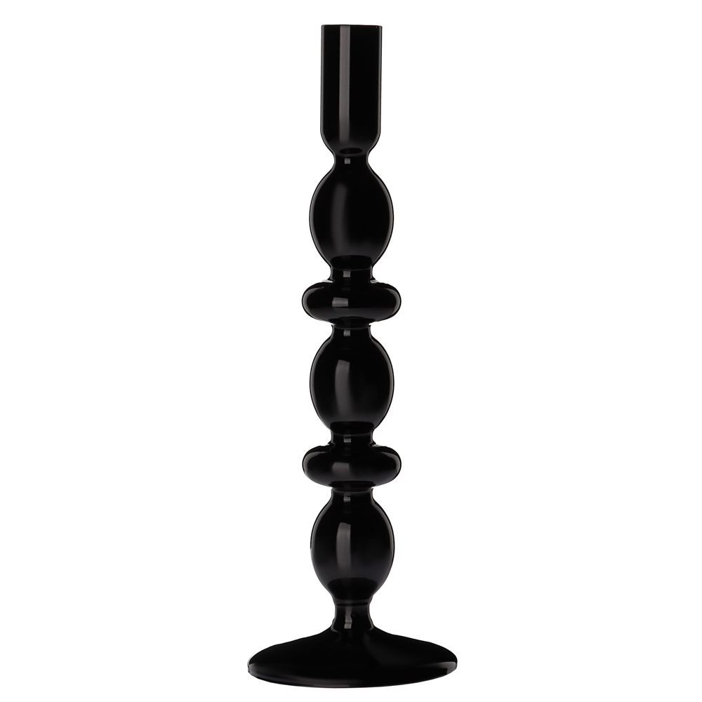 BY COLLECTION Black Line Подсвечник 9х26 см, стекло, арт.№ 820-852