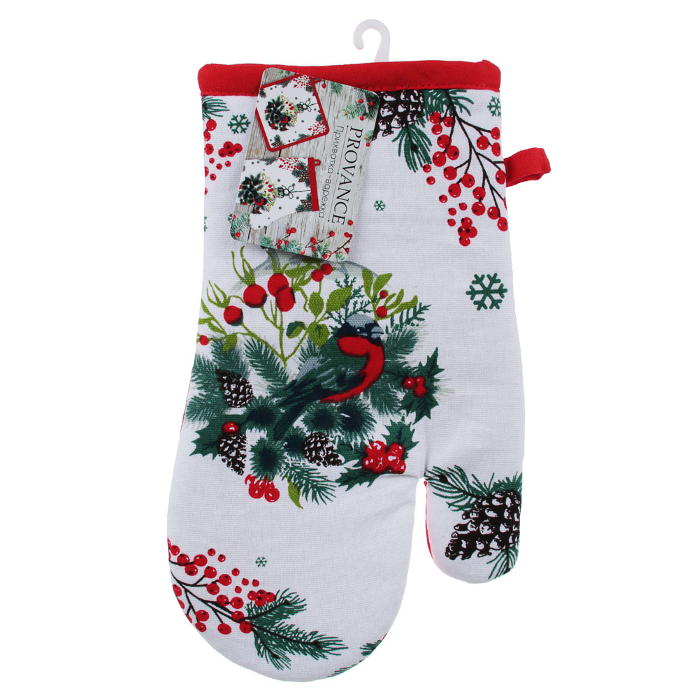 PROVANCE Снегирь Прихватка-варежка, 100% хлопок, 18х29см, арт.№ 492-110