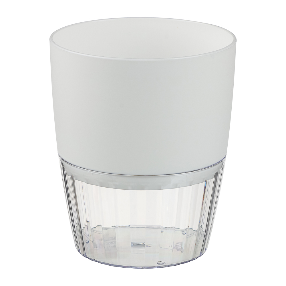 Горшок для цветов с поддоном "Аквадуэт" 1,5л, d13см, цв.белый, арт.№ 164-436