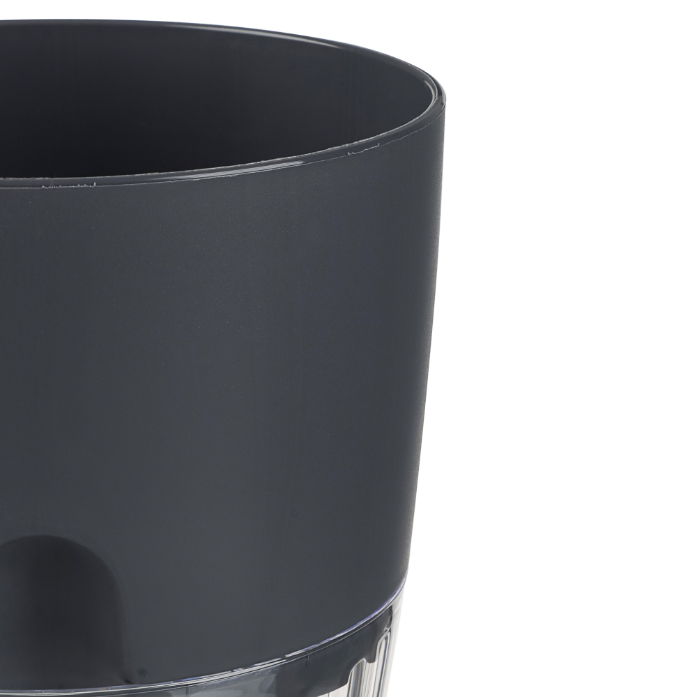 Горшок для цветов с поддоном "Аквадуэт" 1,5л, d13см, цв.антрацит, арт.№ 164-437
