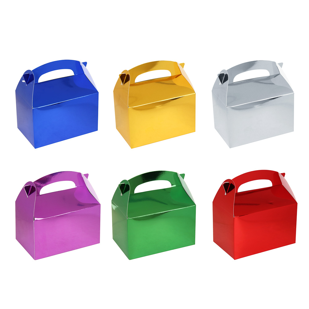 Коробка подарочная, складная, фольгированная, 15x9,2x9,2см, 6 цв., арт.№ 207-219