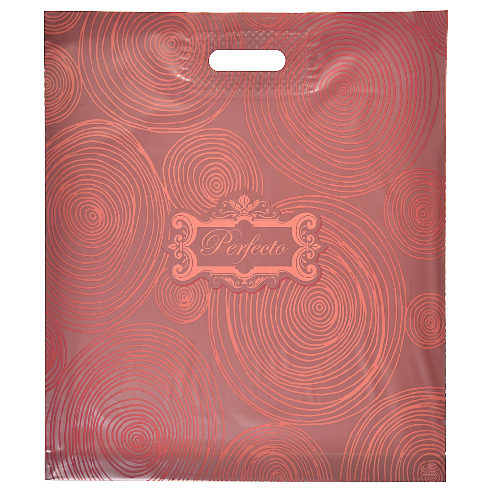 Пакет ПВД Серия Перфекто с вырубной ручкой, XL 42х48см, 90мкм, 5 дизайнов, арт.№ 507-870