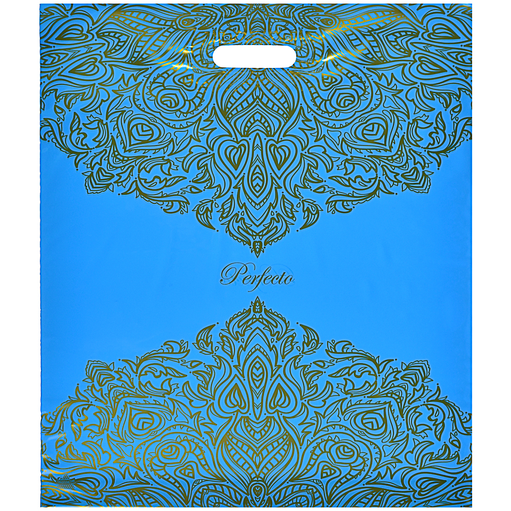 Пакет ПВД Серия Перфекто с вырубной ручкой, XL 42х48см, 90мкм, 5 дизайнов, арт.№ 507-870