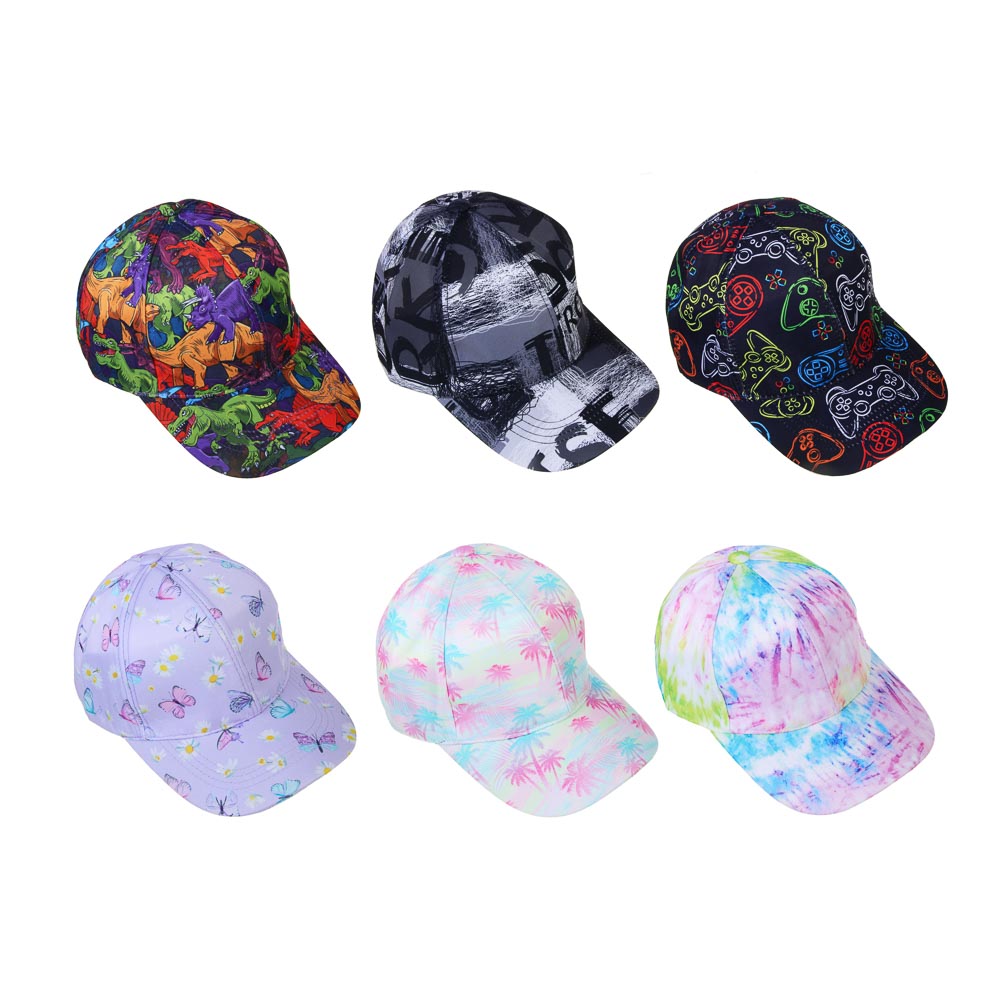 GALANTE Кепка детская, 100% полиэстер, р-р 54, 6 дизайнов, ВЛ24-02, арт.№ 314-004