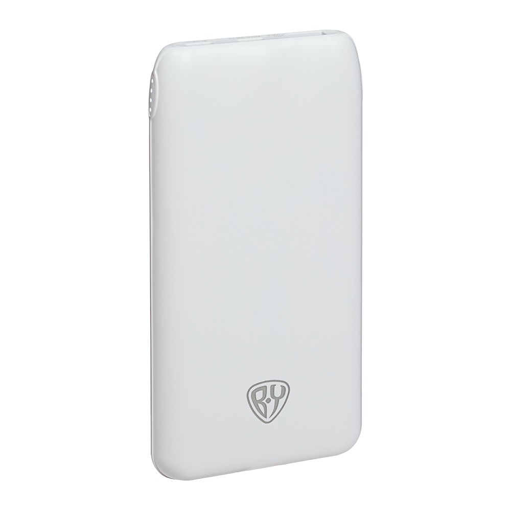 Аккумулятор мобильный BY 10000мАч, 1xUSB-A, 2xUSB-C, 20W, 3A, пластик, белый, арт.№ 031-155
