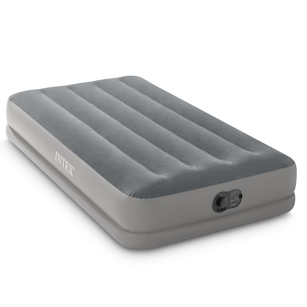 INTEX Кровать надувная TWIN DURA-BEAM PRESTIGE с USB насосом, 99x191x30см, 64112, арт.№ 108-076