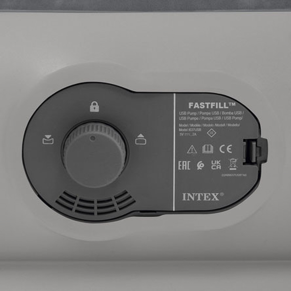 INTEX Кровать надувная TWIN DURA-BEAM PRESTIGE с USB насосом, 99x191x30см, 64112, арт.№ 108-076