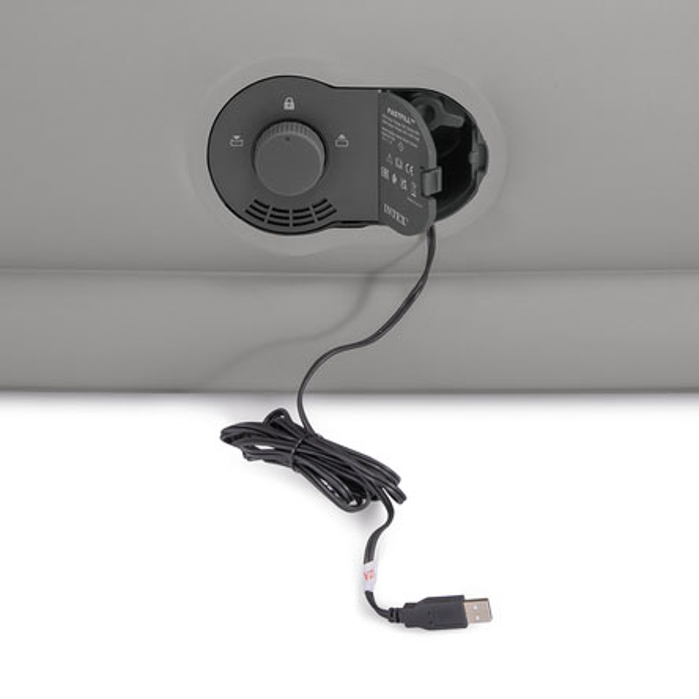 INTEX Кровать надувная TWIN DURA-BEAM PRESTIGE с USB насосом, 99x191x30см, 64112, арт.№ 108-076