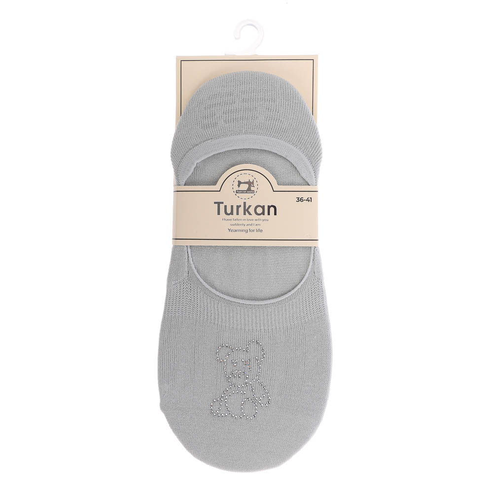 Носки-подследники с рисунком, тм Turkan, р. 36-41, 90%хлопок, 8% п/а, 2%лайкра,цвета в ас-те, РС7611, арт.№ 019-559