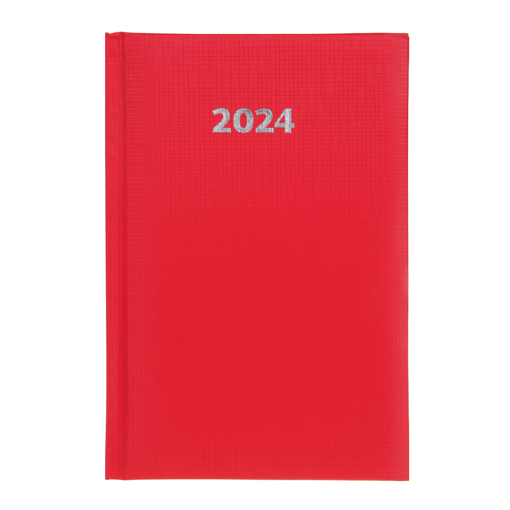 Ежедневник на 2024 "ТЕКСТУР" А5, 352 стр., тв.обл.с поролоном, фактурный бумвинил, бордовый, арт.№ 572-123