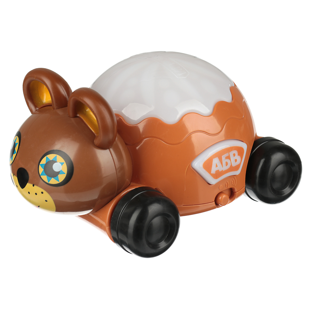 ИГРОЛЕНД Каталка-проектор музыкальная, свет, звук, ABS, PVC, 3ААА, 14,5х11x8см, 5 дизайнов, арт.№ 272-707