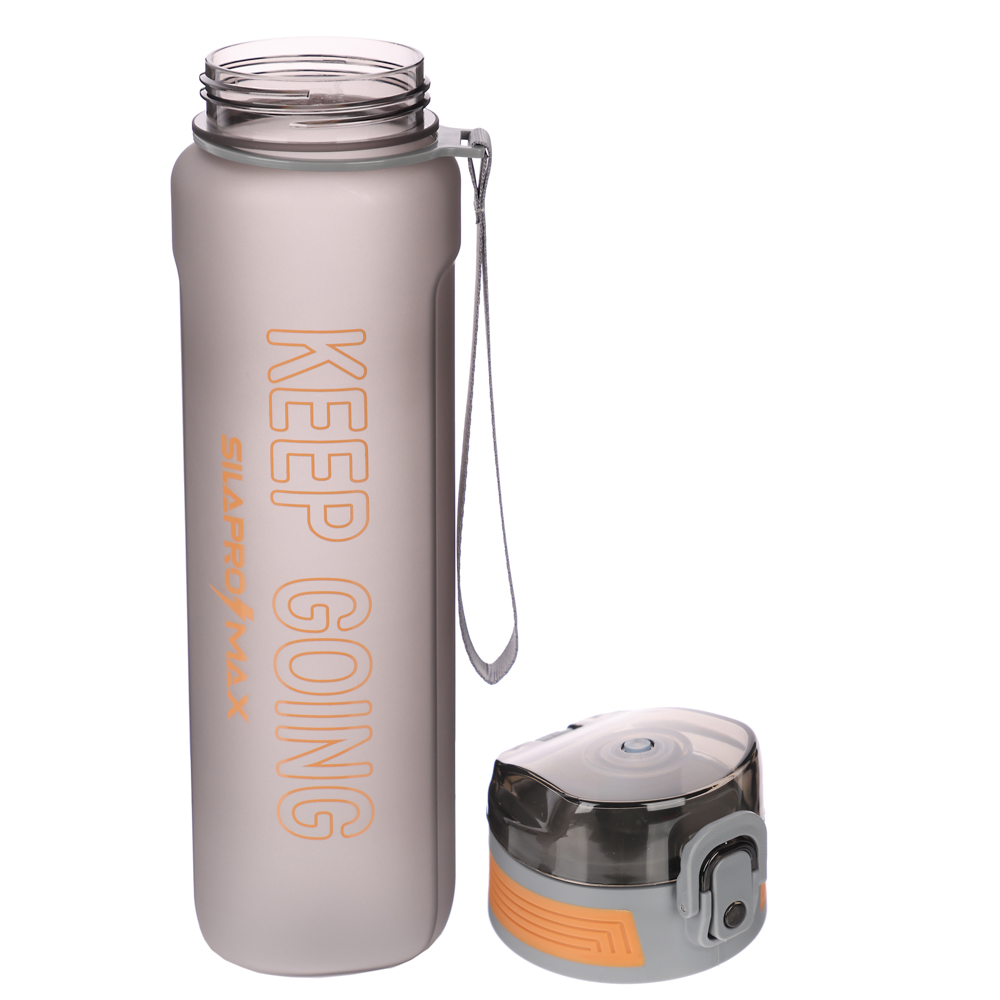 SILAPRO MAX Бутылка спортивная с замком, ULTIMATE GREY, 900мл, PC, арт.№ 088-038