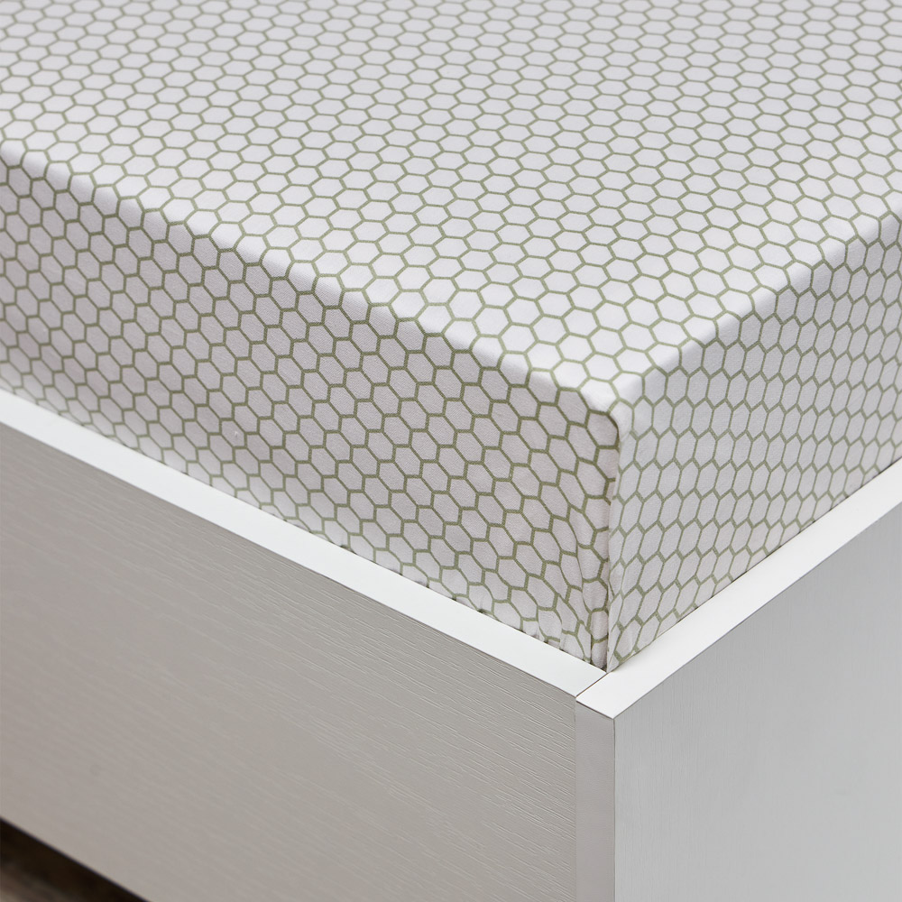 PROVANCE Эвкалипт Простыня на резинке 160х200х20см, 100% хлопок, поплин, зеленый, арт.№ 432-253