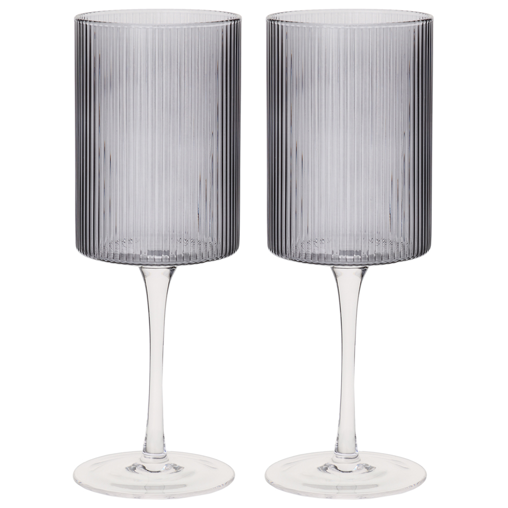 BY COLLECTION Black Line Набор бокалов для вина, 2шт., 500 мл, 8х22 см, стекло, арт.№ 820-851