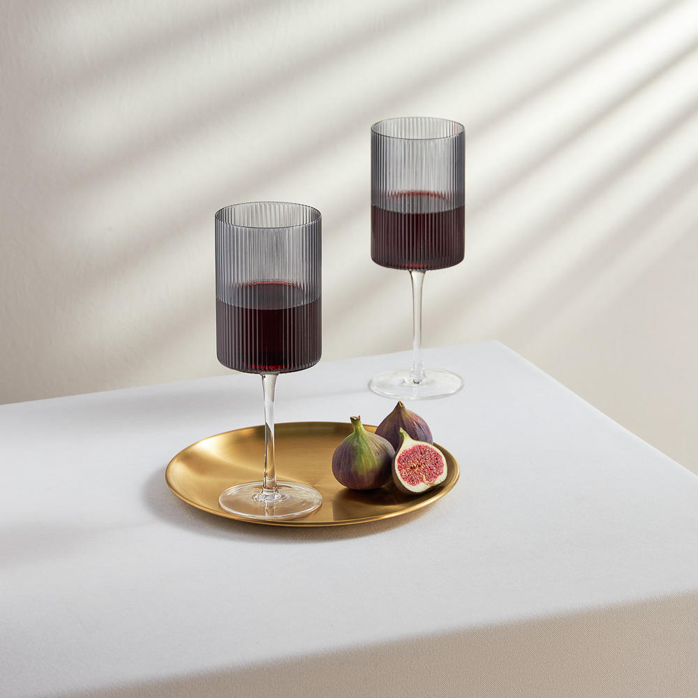 BY COLLECTION Black Line Набор бокалов для вина, 2шт., 500 мл, 8х22 см, стекло, арт.№ 820-851